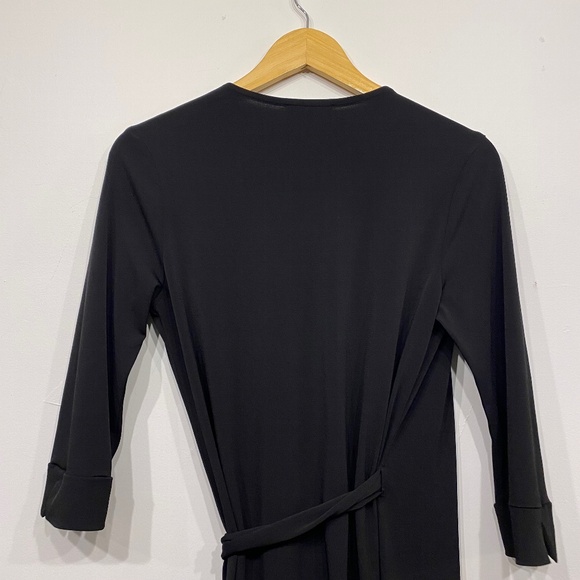 Jodi B. Wise Black Long Sleeve Wrap Dress - Picture 3 of 5